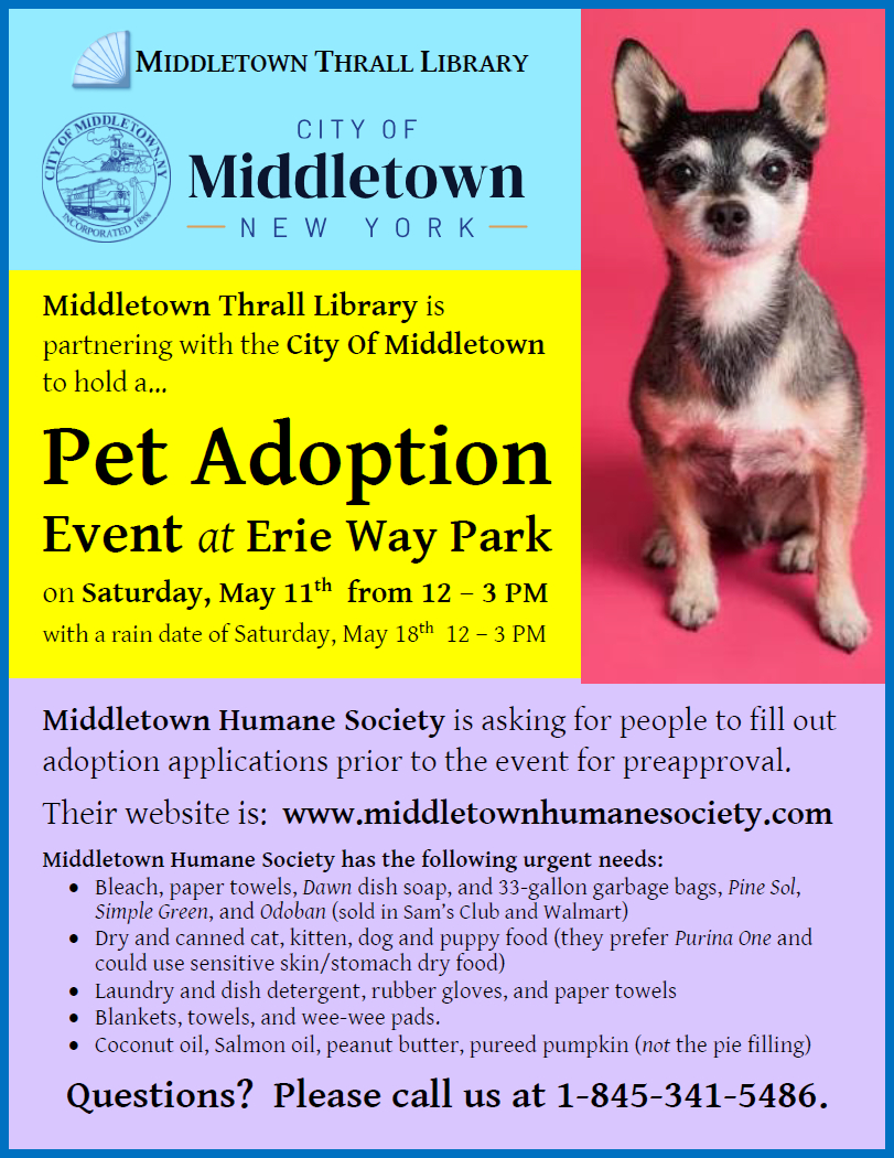 Pet Adoption Event - learn more about this event by following this link