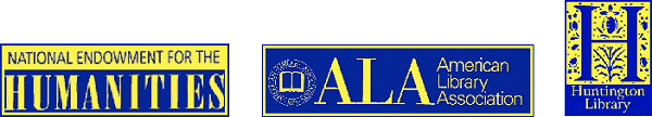 Logos: National Endowment for the Humanities, ALA - American Library Association, Huntington Library