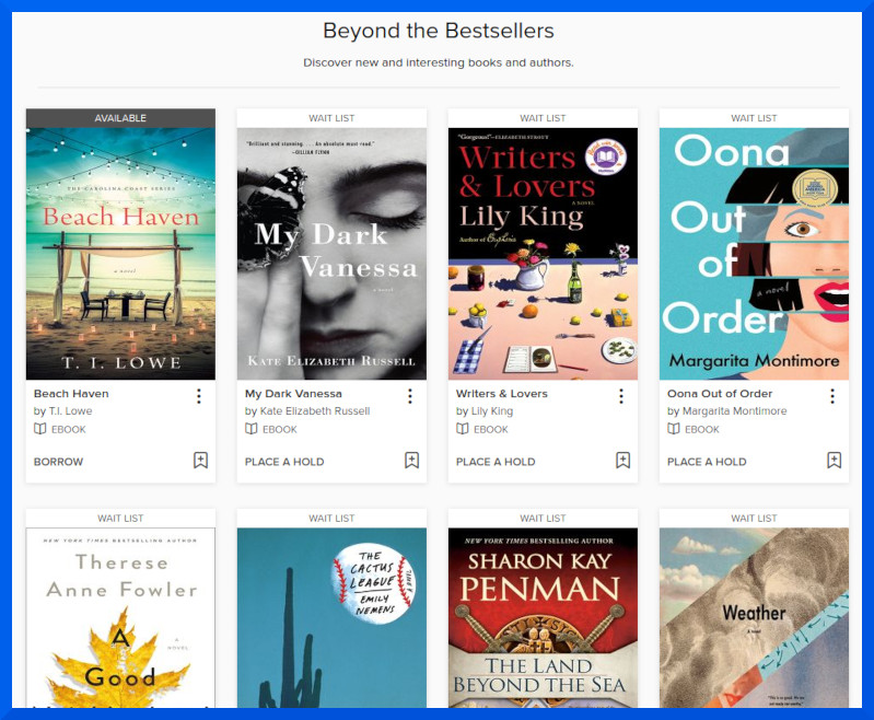 Beyond the Bestsellers - Spring 2020 - OverDrive eBooks Collection