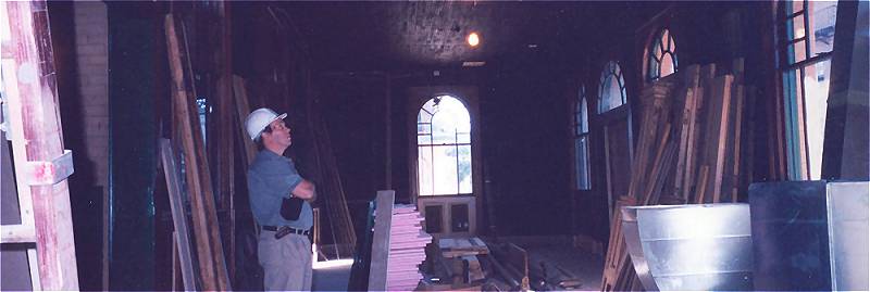 [Photograph from the Library Construction Site]