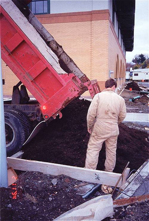 [Photograph from the Library Construction Site]