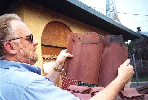 [Photograph from the Library Construction Site]