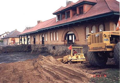 [Photograph from the Library Construction Site]