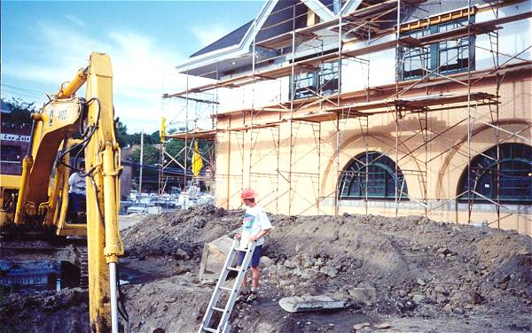 [Photograph from the Library Construction Site]