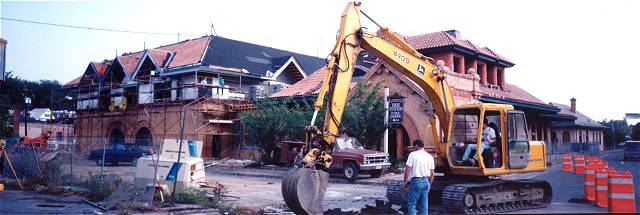 [Photograph from the Library Construction Site]