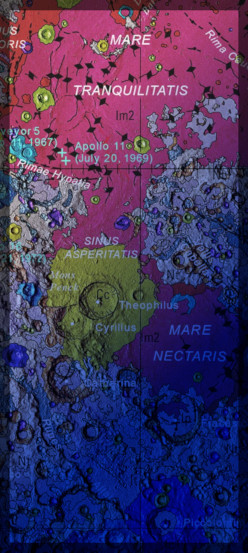 USGS Moon Map [detail]