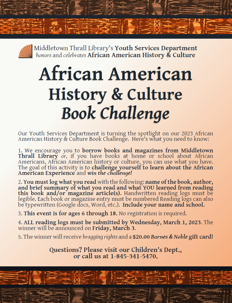 African American History and Culture Book Challenge