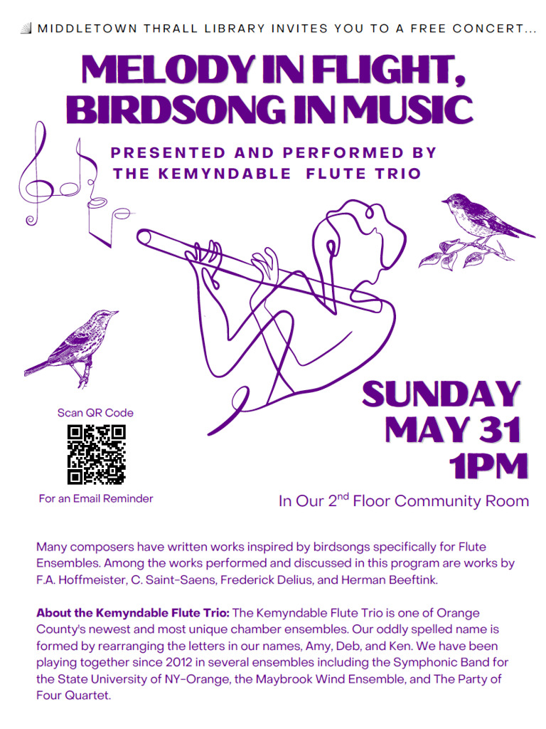Kemyndable Flute Trio Concert - learn about this event