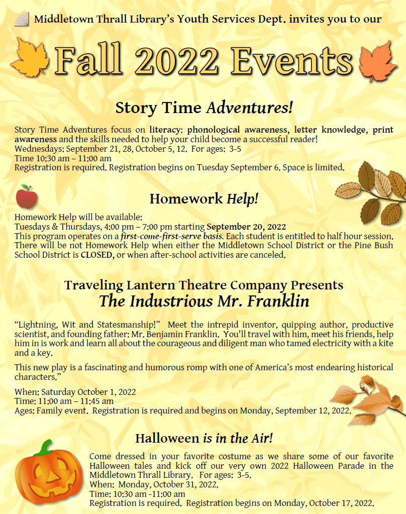 Fall Events 2022 - learn more about this event by following this link