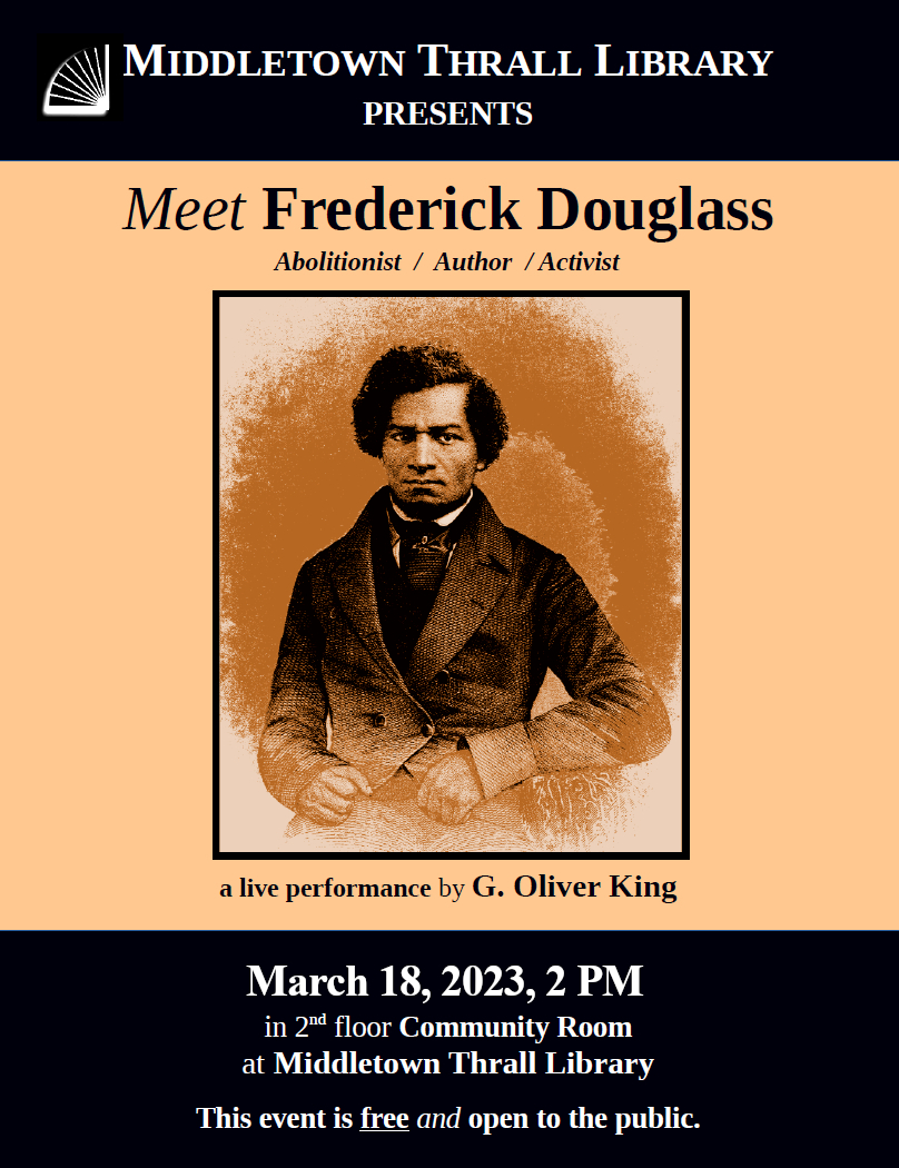 Meet Frederick Douglass RESCHEDULED