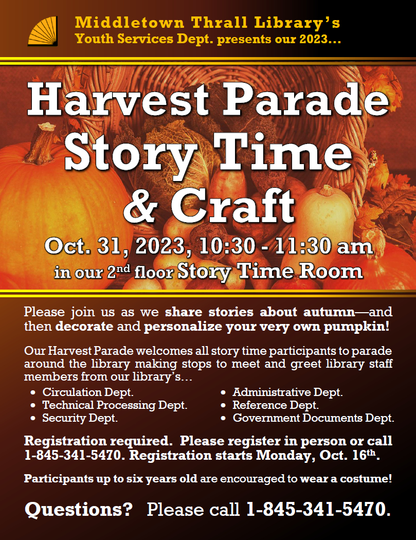 Harvest Parade Story Time and Craft