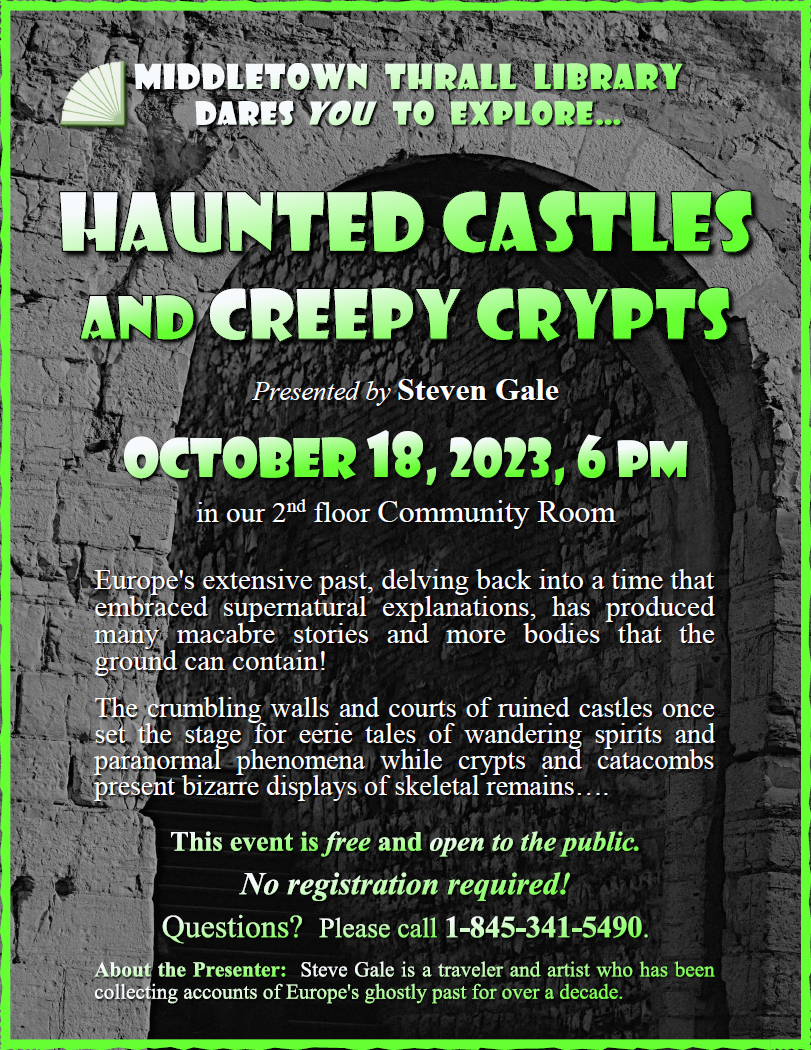 Haunted Castles & Creepy Crypts - learn more about this event by following this link