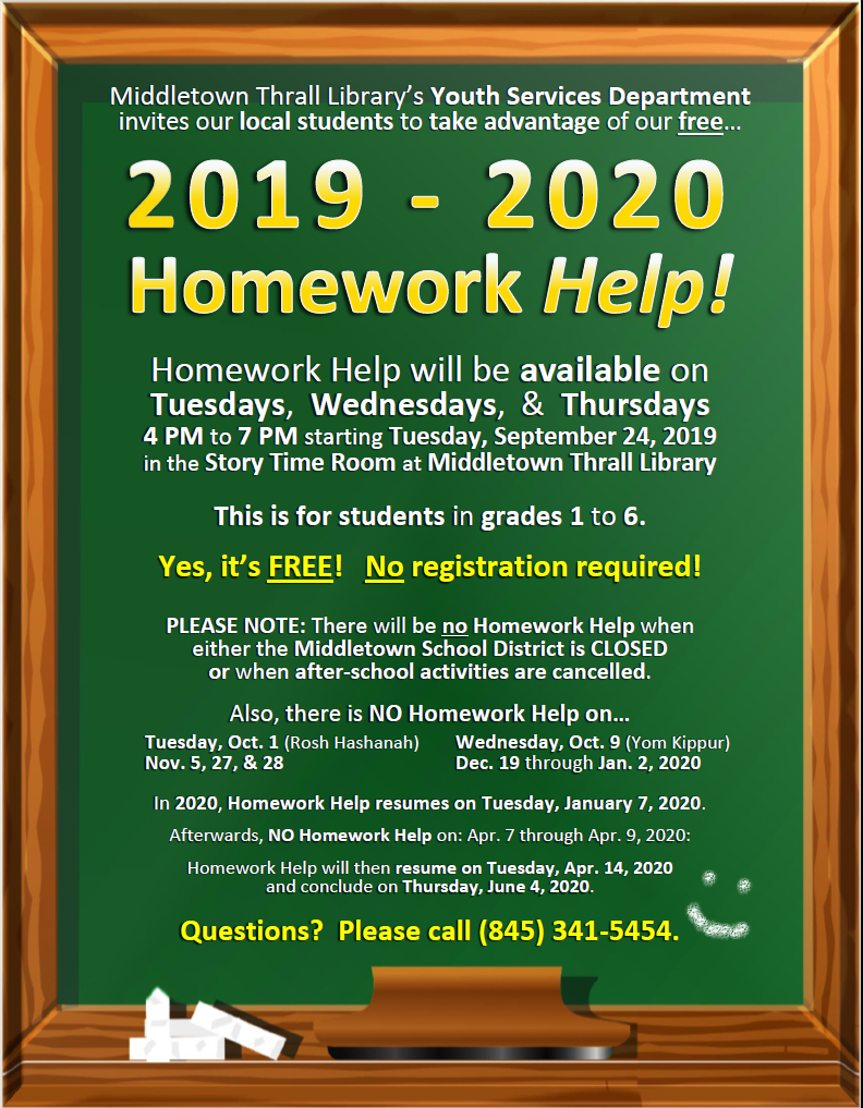Homework Help 2019-2020