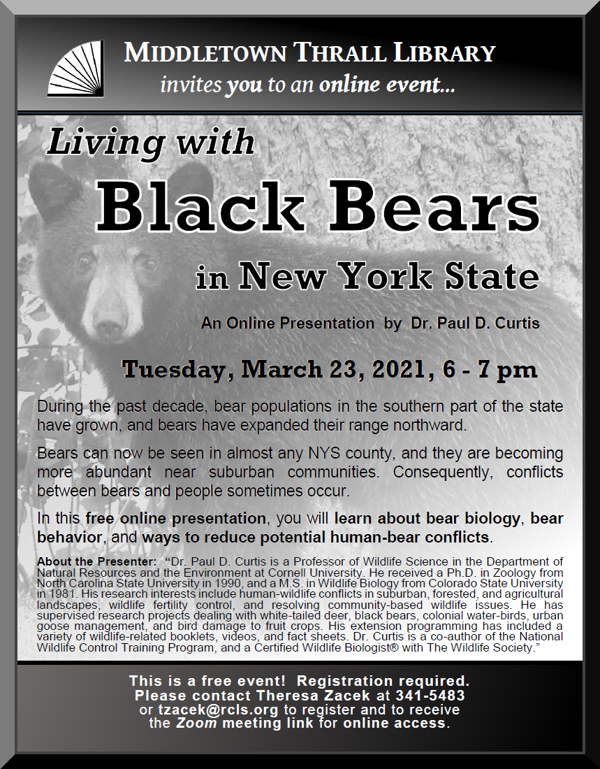 Living with Black Bears in New York State