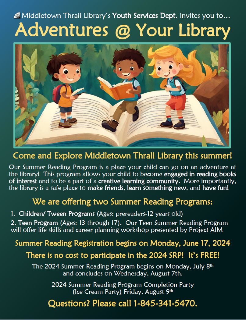 2024 NYS Summer Reading Program: Adventures @ Your Library