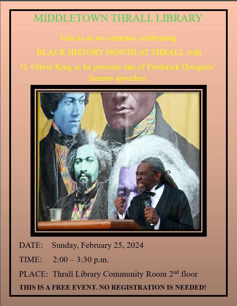 G. Oliver King - Frederick Douglas Speech - flyer by JC