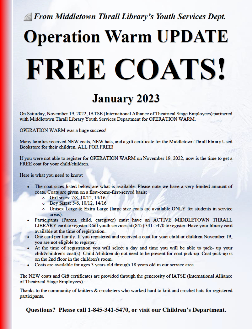 Operation Warm: Free Coats