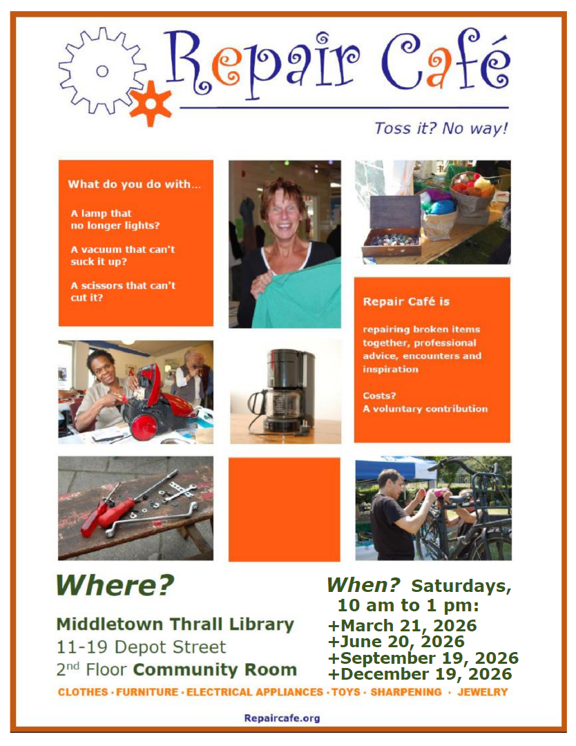 Repair cafe. Learna about this event.
