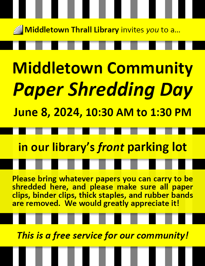 Middletown Community Paper Shredding Day