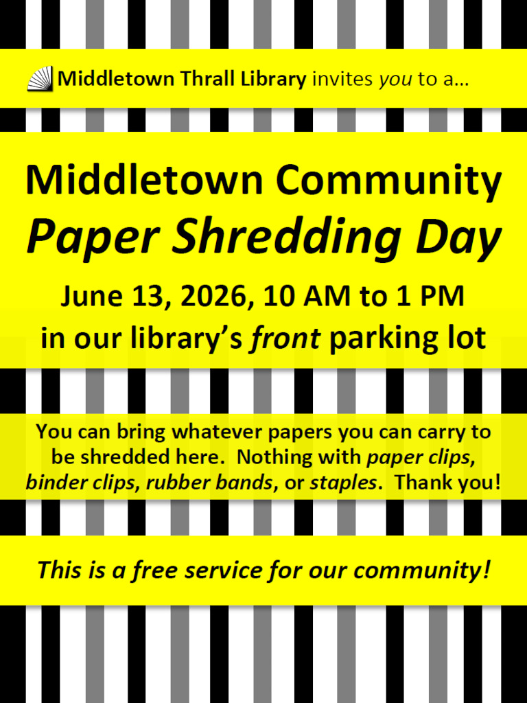 Community Paper Shredding Day