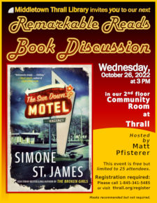 Remarkable Reads Book Discussion Oct. 2022 - learn more about this event by following this link