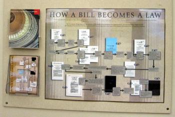 [Photo of Government Information Display]