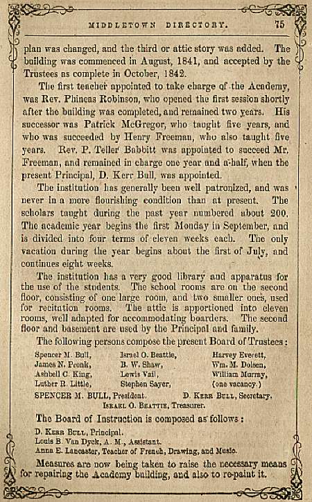 Archived Page from Middletown Directory