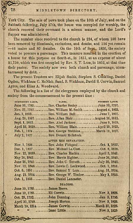 Archived Page from Middletown Directory