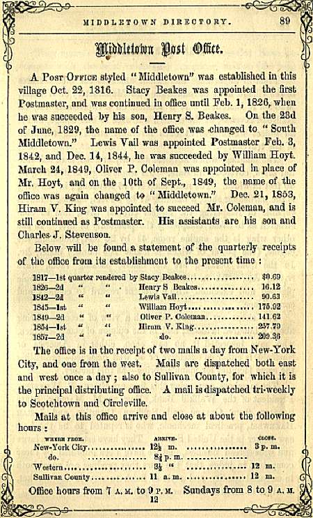 Archived Page from Middletown Directory